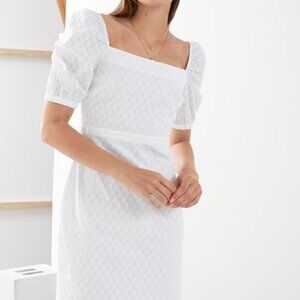 & Other Stories Lace White Mini Dress Size 0